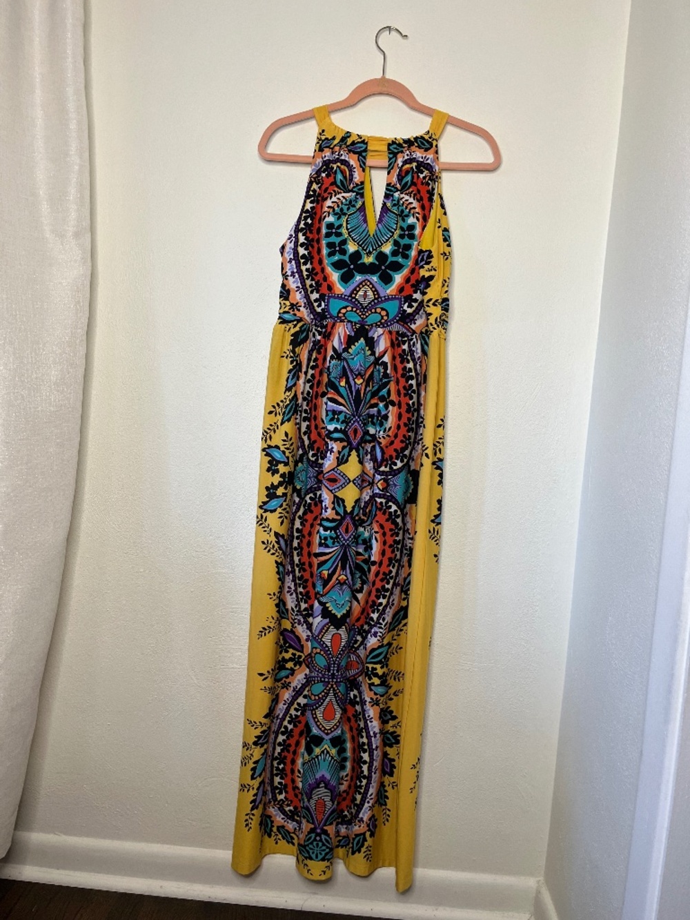 Fiesta Dress, Yellow& Black, Multi Colored Long Dress